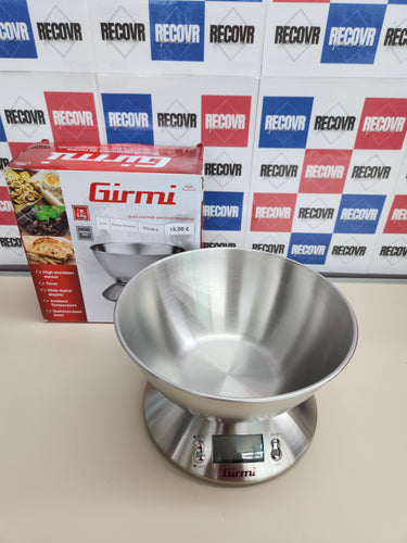 Báscula cocina 1gr -5Kg electrónica, cuenco de aceroGirmi PS85